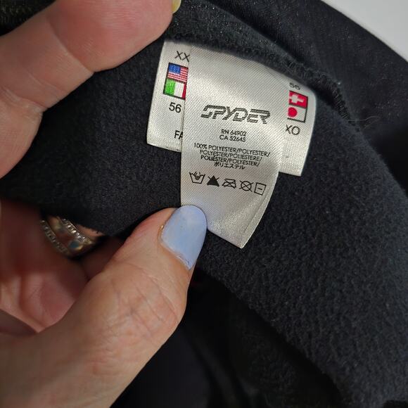 Spyder Men's Core Sweater Jacket Black Full Zip Drawstring Hem Size XXL - Picture 5 of 9